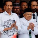 Jokowi dan KH Maruf Amin saat hendak mendaftarkan diri ke KPU