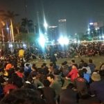 Unjuk rasa mahasiswa depan Gedung DPR