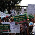 Demo Petani di depan Istana Merdeka